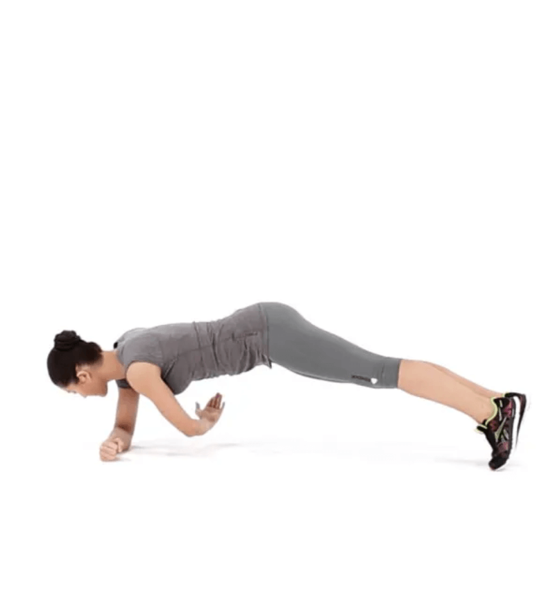 Plank với tay chạm (Plank Reach-Under)